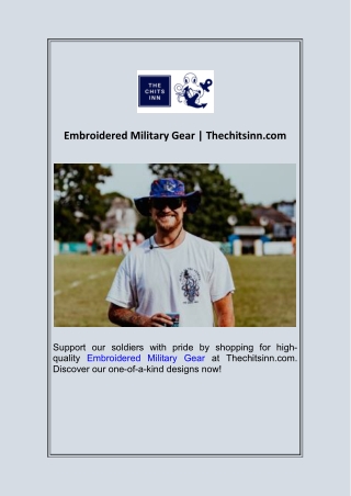 Embroidered Military Gear  Thechitsinn.com