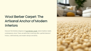 Wool Berber Carpet: The Artisanal Anchor