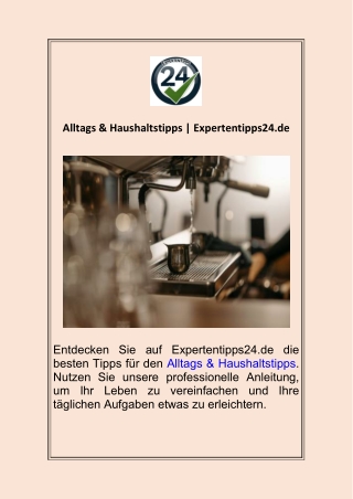 Alltags & Haushaltstipps  Expertentipps24.de