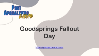 Goodsprings Fallout Day - postapocevents.com