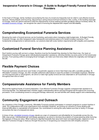 Affordable Funeraria in Chicago: A Overview to Budget-Friendly Funeral Solutions