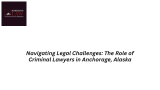 Expert Criminal Lawyers in Anchorage, Alaska