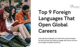 Top 9 Foreign Languages That Open Global Careers