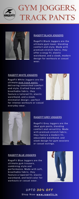 RageFit Gym Joggers: Breathable, Stylish, and Perfect for Workouts