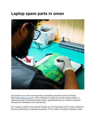 Laptop spare parts in oman