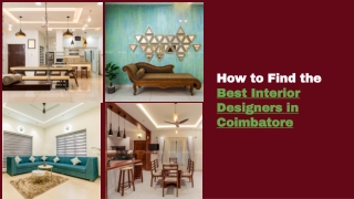 How to Find the Best Interior Designers in Coimbatore