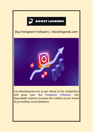 Buy Instagram Followers | Boostlegends.com