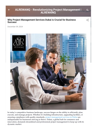 Why Project Management Services Dubai is Crucial for Business Success