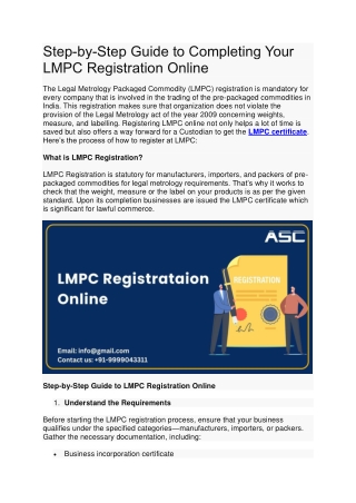 Step by Step Guide to Completing Your LMPC Registration Online