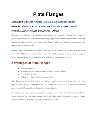 Shop Plate Flanges Online Near Me in India