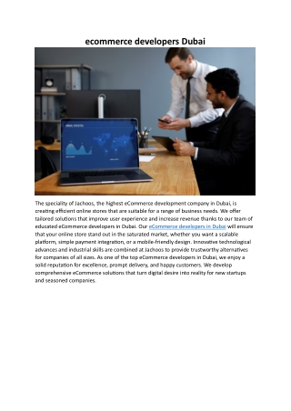 ecommerce developers Dubai