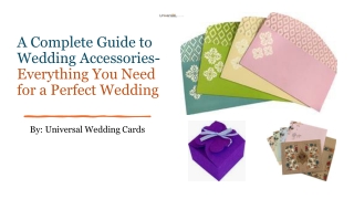 A Complete Guide to Wedding Accessories