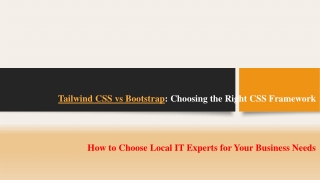 Tailwind CSS vs Bootstrap