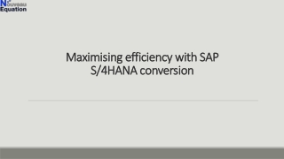 Maximising efficiency with SAP S4HANA conversion