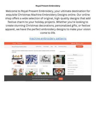 Royal Present Embroidery