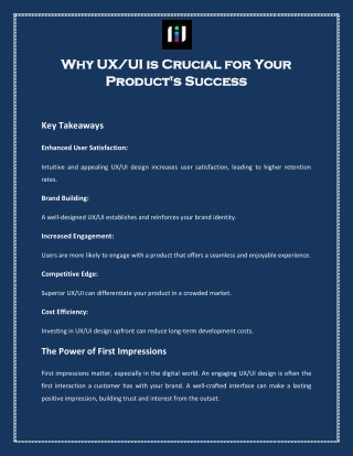 Why UX/UI is Crucial for Your Product's Success