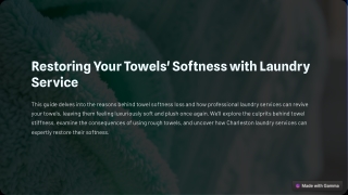 Restoring Your Towels' Softness with Professional Laundry Service