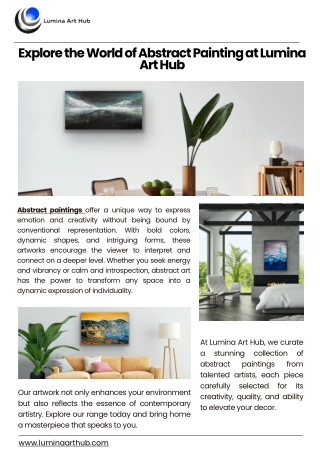 Explore The World of Abstract Paintings Lumina Art Hub