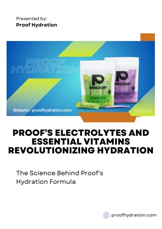 Proof Hydration The Best Electrolyte Drink in London