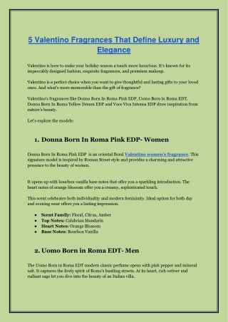 Valentino Fragrances