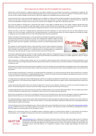 How Commercial Lease Solicitors Near Me Can Simplify Your Leasing Process