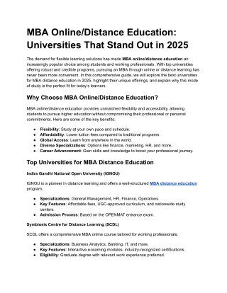 MBA Online_Distance Education_ Universities That Stand Out in 2025