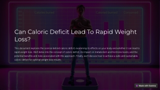 Caloric Deficit: The Science Behind Rapid Weight Loss