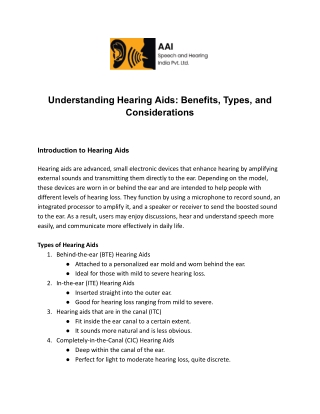 Understanding Hearing Aids_ Benefits, Types, and Considerations