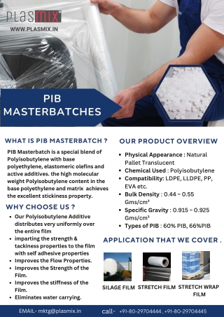 PIB Masterbatch manufacturer