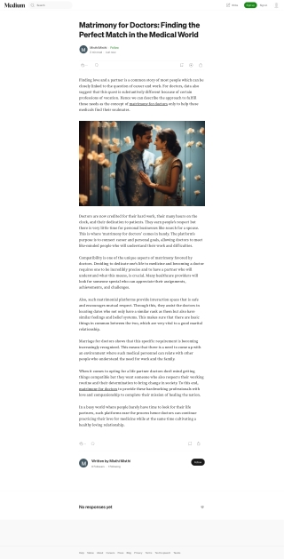 Matrimony for Doctors: Finding the Perfect Match in the Medical World