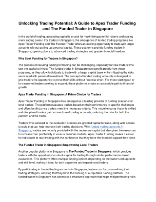 Unlocking Trading Potential_ A Guide to Apex Trader Funding and The Funded Trader in Singapore (1)