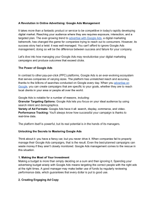 A Revolution in Online Advertising_ Google Ads Management