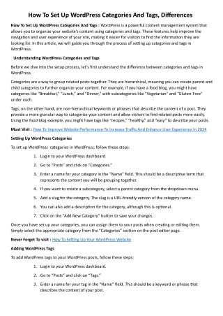 How To Set Up WordPress Categories And Tags