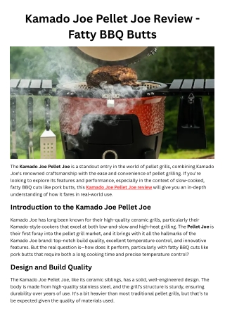 Kamado Joe Pellet Joe Review - Fatty BBQ Butts