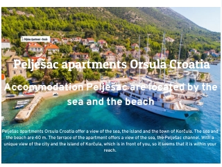 Pelješac apartments Orsula Croatia