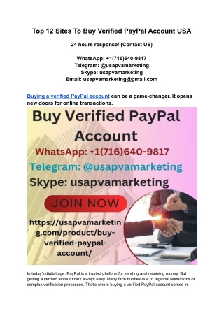 Top 22 Best sites to buy verified paypal accounts-100% verified