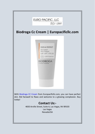 Biodroga Cc Cream  Europacificllc.com