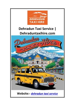 Dehradun Taxi Service  Dehraduntaxihire.com
