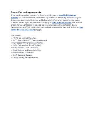 USA Best Place to Buy verified cash app account 2025/2026