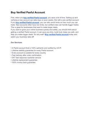 USA Best Place to Buy Verified Paxful Account 2025/2026