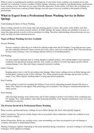 What to Expect from a Professional House Washing Service in Heber Springs