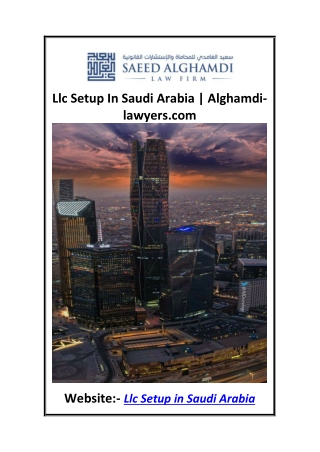 Llc Setup In Saudi Arabia  Alghamdi-lawyers.com