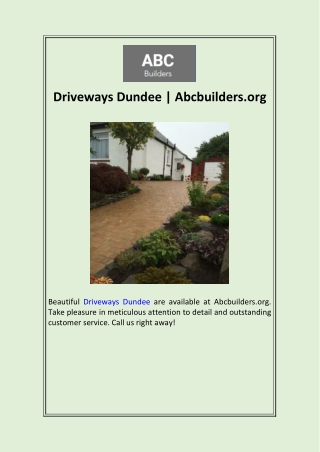 Driveways Dundee Abcbuilders.org