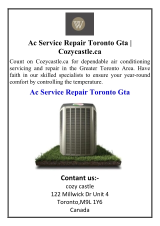 Ac Service Repair Toronto Gta  Cozycastle.ca