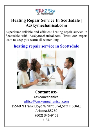 Heating Repair Service In Scottsdale  Azskymechanical.com