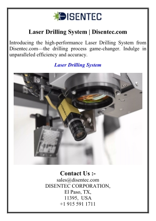 Laser Drilling System | Disentec.com