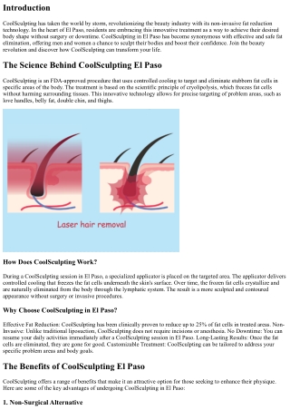 The Beauty Revolution: CoolSculpting in El Paso