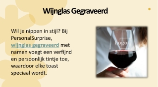 Wijnglas Gegraveerd