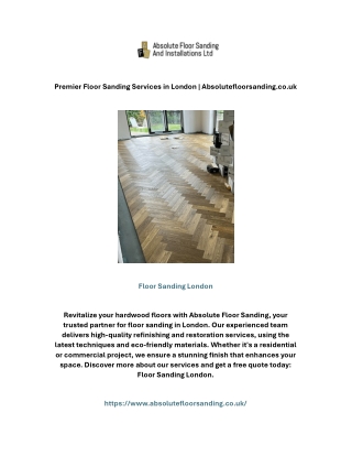 Premier Floor Sanding Services in London | Absolutefloorsanding.co.uk