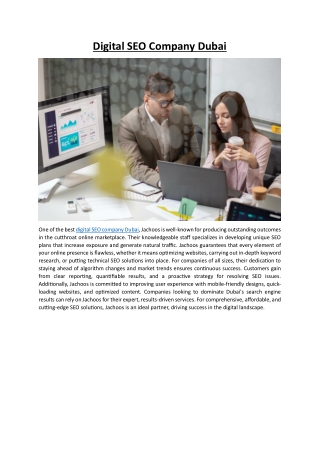 Digital SEO Company Dubai